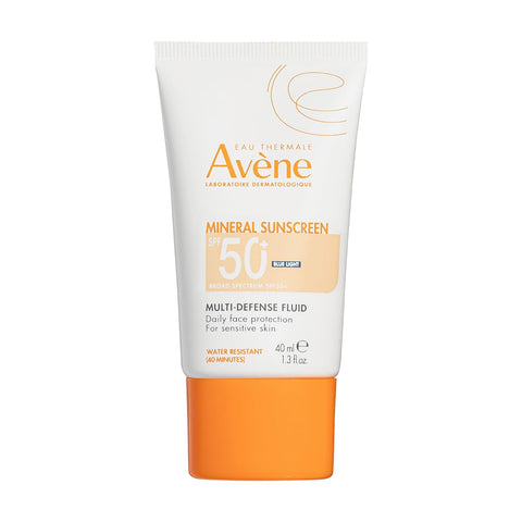 Avène Mineral Fluid SPF 50+ – 100% Mineral Sunscreen for Sensitive Skin – 40ml