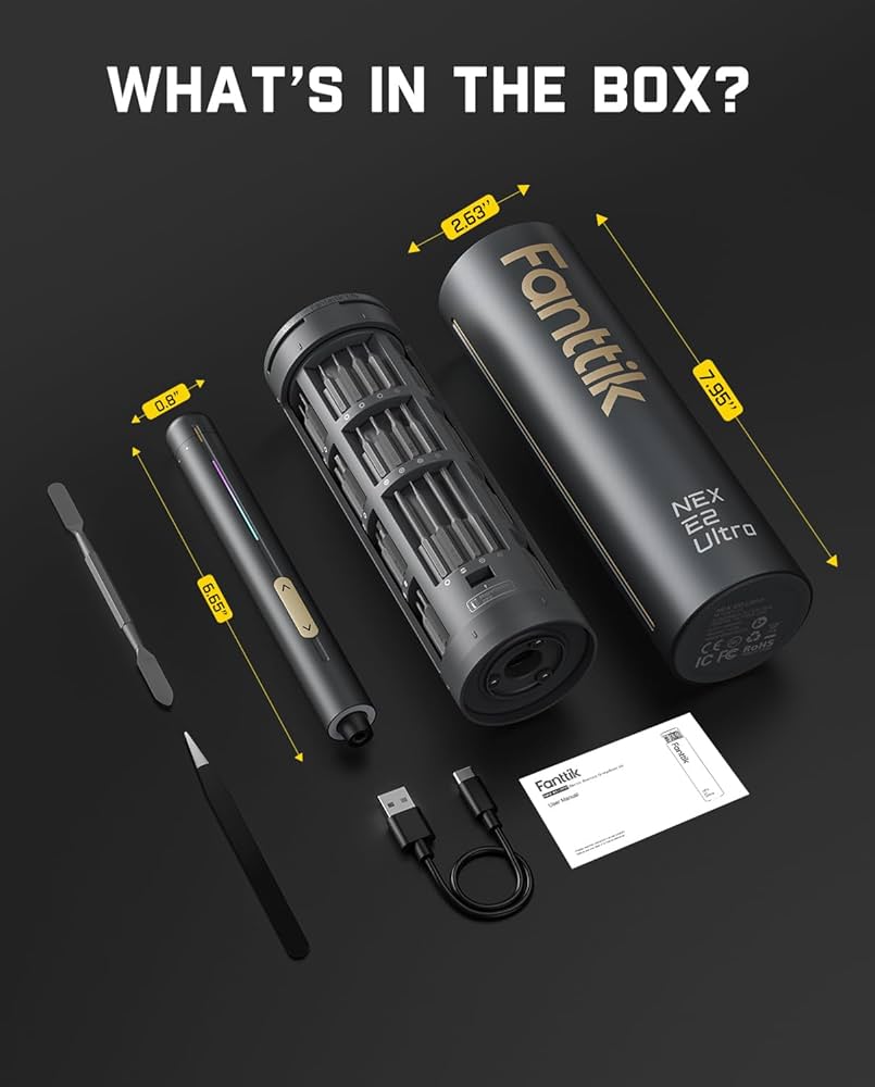 Fanttik NEX E2 Ultra Precision Electric Screwdriver Kit - Gray