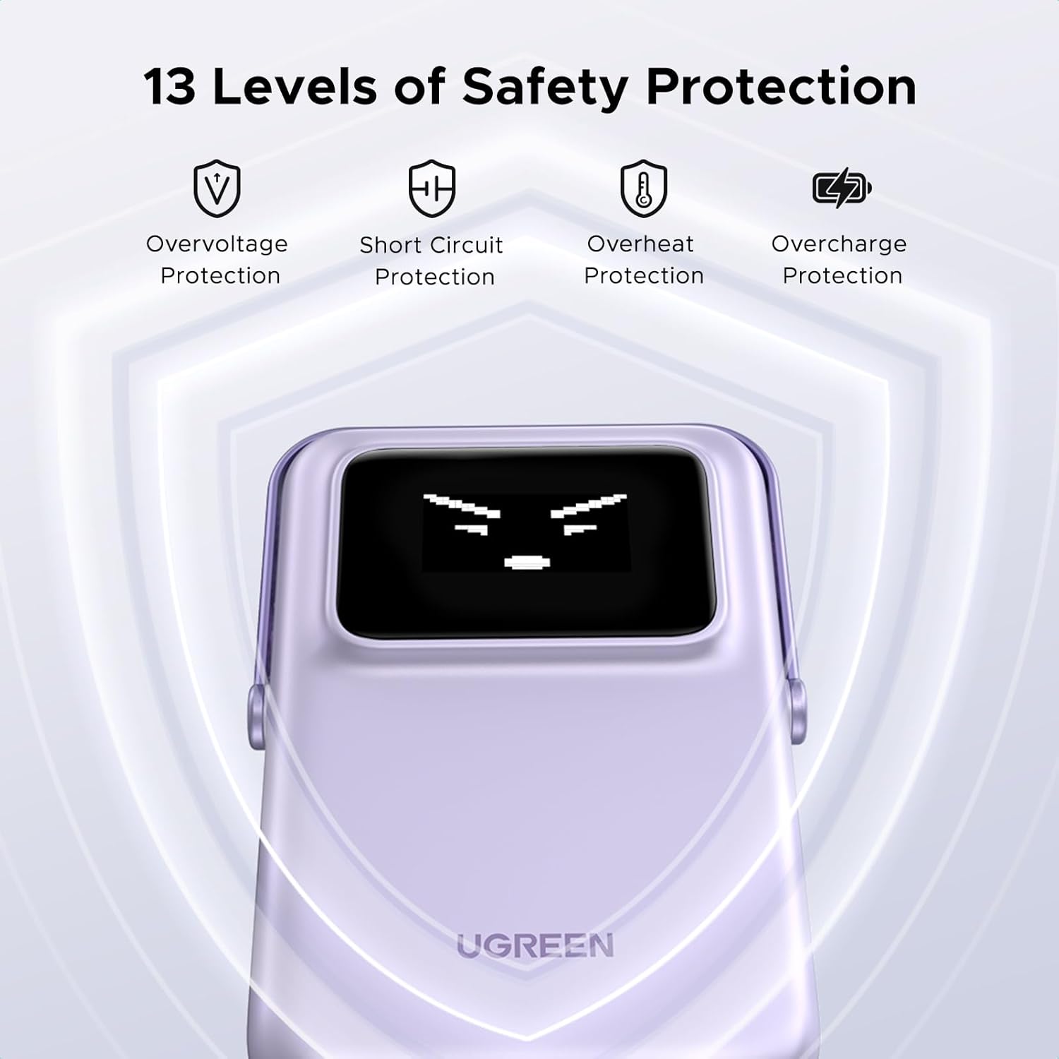 UGREEN 45328, Uno Magnetic Wireless Power Bank 10000mAh 20W - Purple