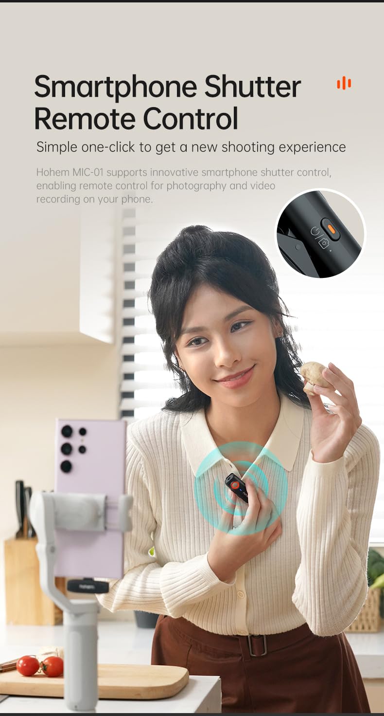 Hohem Microphone 1TX+1RX MIC-01 Lightning Version