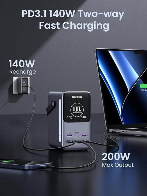 UGREEN PB770, 48000mAh 300W Fast Charging Power Bank - Black