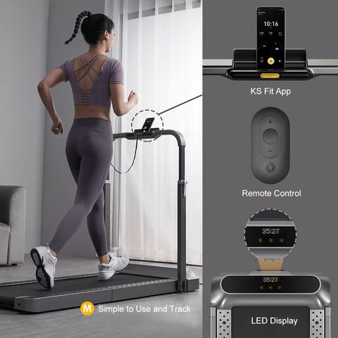 King Smith R2 Pro Walking Pad Foldable Treadmill - Black