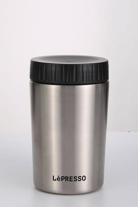 LePresso Portable Mug Burr Grinder Coffee Maker - Sliver