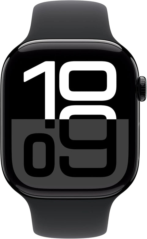 Apple Watch Series 10 GPS + Cellular 46mm Jet Black Aluminium Case With Black Sport Band