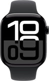Apple Watch Series 10 GPS + Cellular 46mm Jet Black Aluminium Case With Black Sport Band