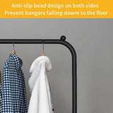 Cloth Rack K933, Stainless Steel Leaf Design - Black