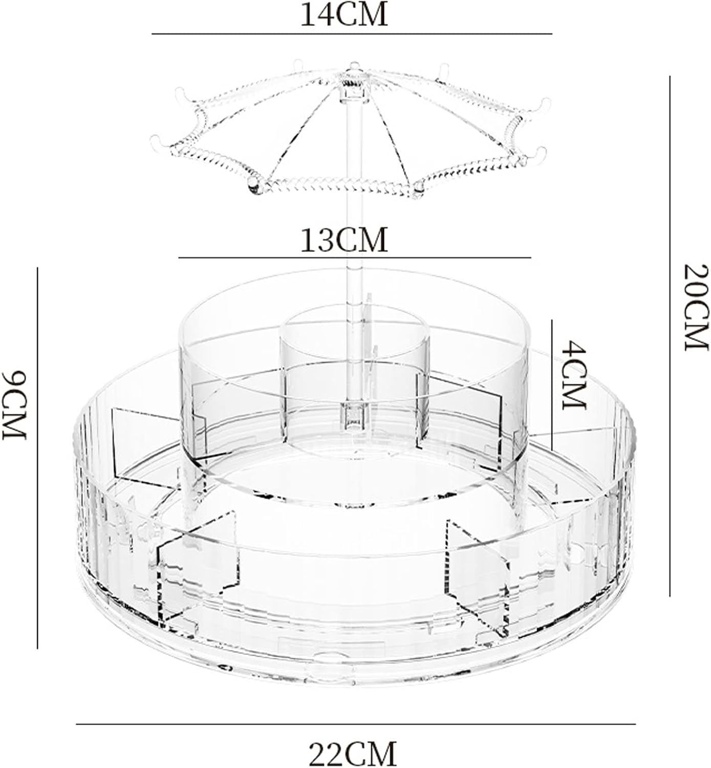 Cosmetics Storage Rack LD-1025 Transparent