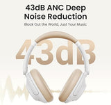 UGREEN HP202, HiTune Max5 Hybrid Active Noise-Cancelling Headphones - White