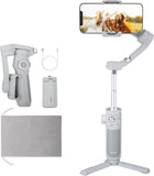 فييو حامل جيمبال محمول باليد في بي 4  ثلاثي المحاور للهواتف الذكية - رمادي فاتح