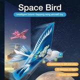 KKF, Electric Rechargeable Flying Space Bird Toy with Realistic Flapping Wings, USB Powered Ornithopter