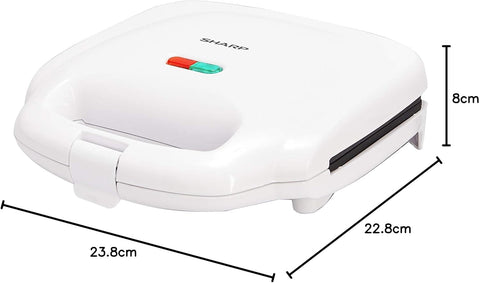 Sharp 2 Slice 700W Non-Stick Sandwich Maker - KZ-SU11-W3 - White