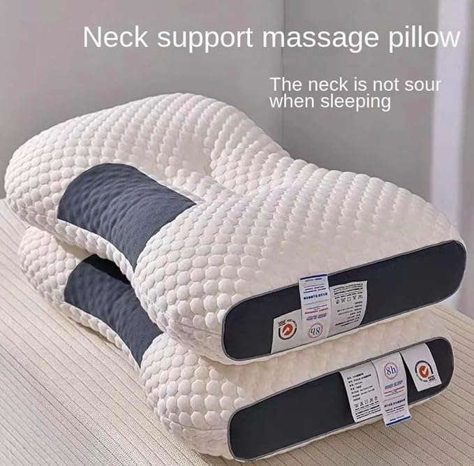 Blue Coral Cervical Orthopedic Neck Pillow To Help Sleep And Protect The Pillow Neck Household Soybean Fiber 3D SPA Massage Pillow Core