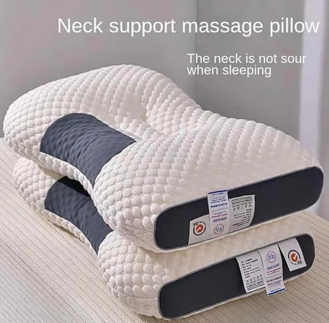 Blue Coral Cervical Orthopedic Neck Pillow To Help Sleep And Protect The Pillow Neck Household Soybean Fiber 3D SPA Massage Pillow Core