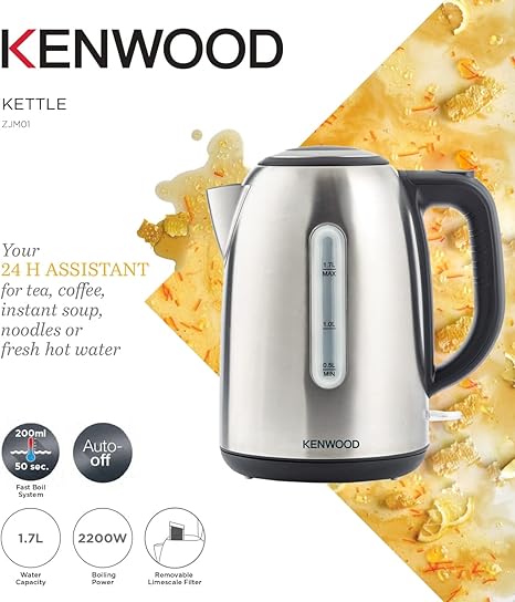 KENWOOD CORDLESS ELECTRIC KETTLE BLACK - ZJM01 A0BK