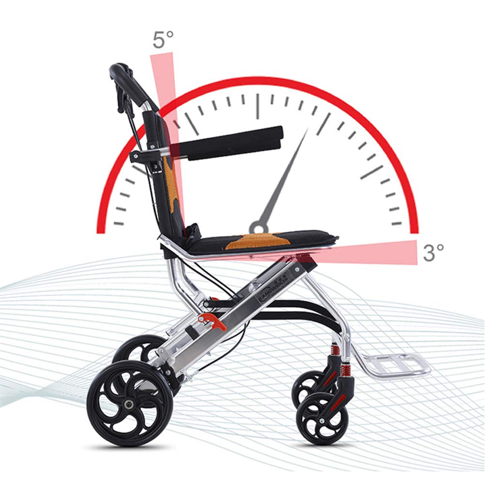 Lightweight Foldable Travel Wheelchair - (80 × 52 × 93 CM)