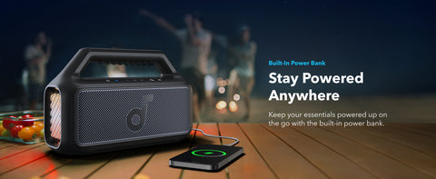 أنكر ساوندكور بوم 2، مكبر صوت بلوتوث محمول، 80 واط - أسود