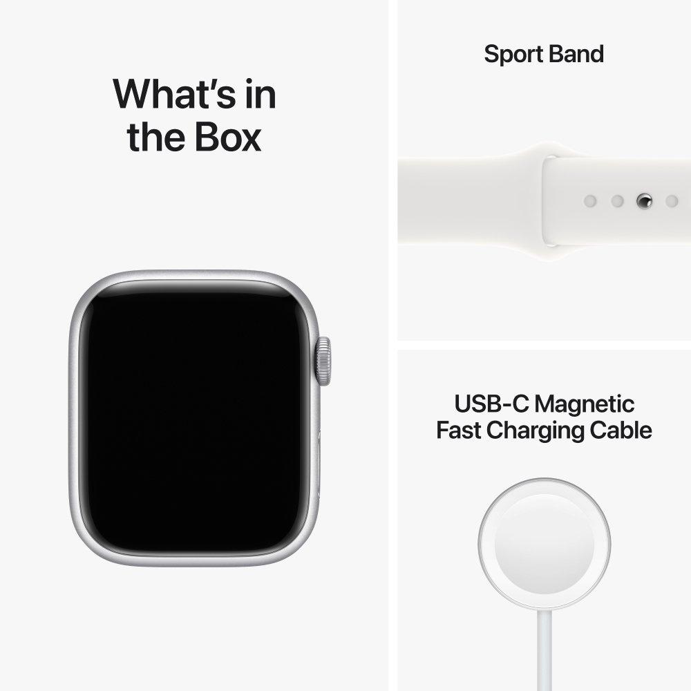 APPLE WATCH SERIES 8 GPS + CELLULAR 45MM SILVER ALUMINIUM CASE