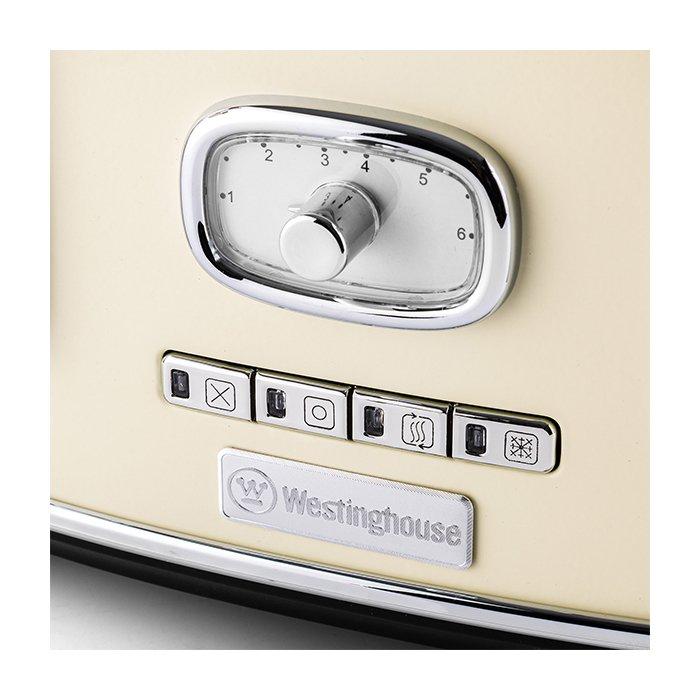وستنغهاوس توستر 4 شرائح، 1750 واط - أبيض (WKTTB809UWH)