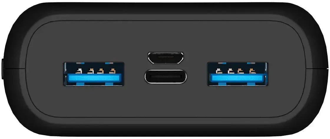 Ultimate 20000 mAh Power Bank- 22.5W-  Triple Output- with Power Delivery 20W USB-C Output and Fast Charge- Dual Input- LCD Indicator- Black