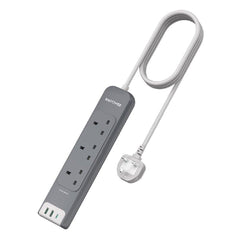شريط طاقة Ravpower UK بستة منافذ، ١٥ واط، RP-PC1038 - رمادي 