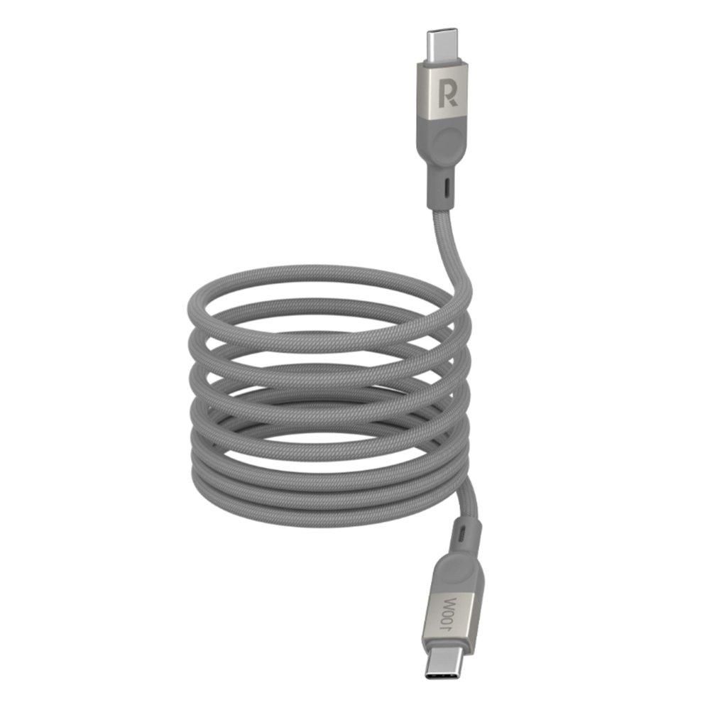 كابل Ravpower USB-C إلى USB-C بقوة 60 واط، بطول 1.2 متر، RP-CB1039 - رمادي