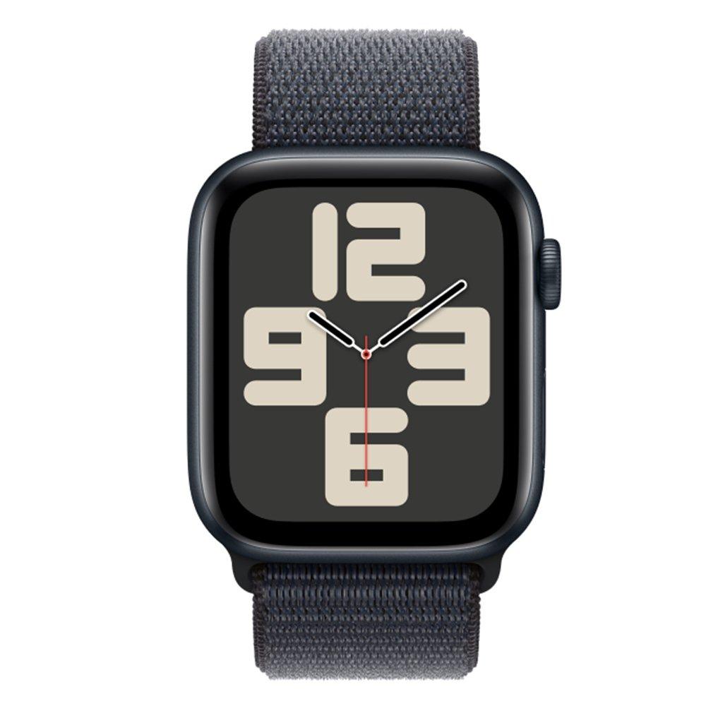 Apple Watch SE 2GEN 2024 GPS 44mm Midnight Aluminum Case with Ink Sport Loop One Size