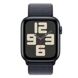 Apple Watch SE 2GEN 2024 GPS 44mm Midnight Aluminum Case with Ink Sport Loop One Size