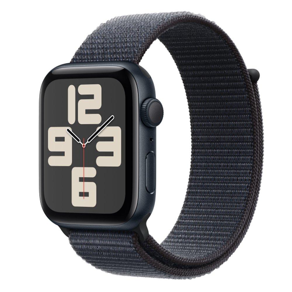 Apple Watch SE 2GEN 2024 GPS 44mm Midnight Aluminum Case with Ink Sport Loop One Size