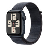 Apple Watch SE 2GEN 2024 GPS 44mm Midnight Aluminum Case with Ink Sport Loop One Size