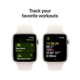 Apple Watch SE 2GEN 2024 GPS 44mm Starlight Aluminium Case with Starlight Sport Band - M/L