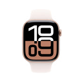 APPLE WATCH SERIES 10 GPS 46MM ROSE GOLD ALUMINIUM CASE WITH LIGHT BLUSH SPORT BAND - M/L