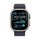 Apple Watch Ultra 2 GPS + Cellular, 49mm Natural Titanium Case with Navy Ocean Band