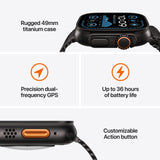 Apple Watch Ultra 2 GPS + Cellular, 49mm Natural Titanium Case with Navy Ocean Band