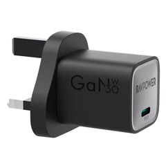 شاحن حائط Ravpower GaN Type-C بقوة 30 وات، RP-PC1056- أسود 