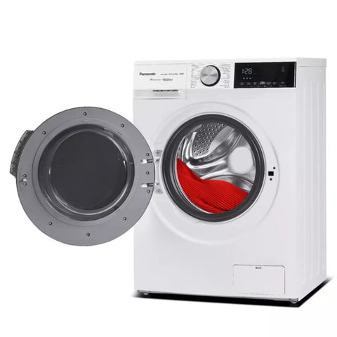 Panasonic Front Load Washer Dryer 8kg, 6kg Dryer Capacity, 1400 RPM, NA-S16ML1WKW - White
