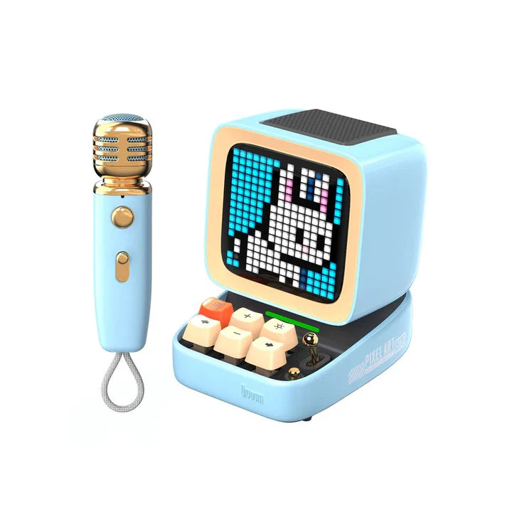 Divoom DitooMic Bluetooth Speaker Microphone Karaoke Function - Blue