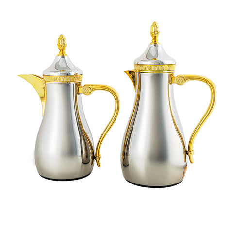 Vaccum Flask Set Nickel Gold - 700ml+1 L