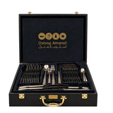 Rose Gold 3D Flower Full Cutlery Set - 86PCS
