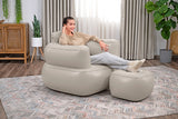 Bestway Comfi Cube Inflatable Lounge Chair, 1.07m x 99cm x 80cm (Chair, Repair Patch, 2 Assorted Colors)