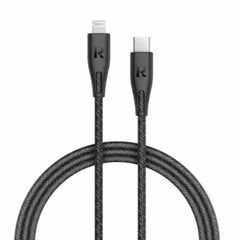 كابل RAVPower RP-CB1017 Type-C إلى Light بطول 1.2 متر - نايلون أسود 