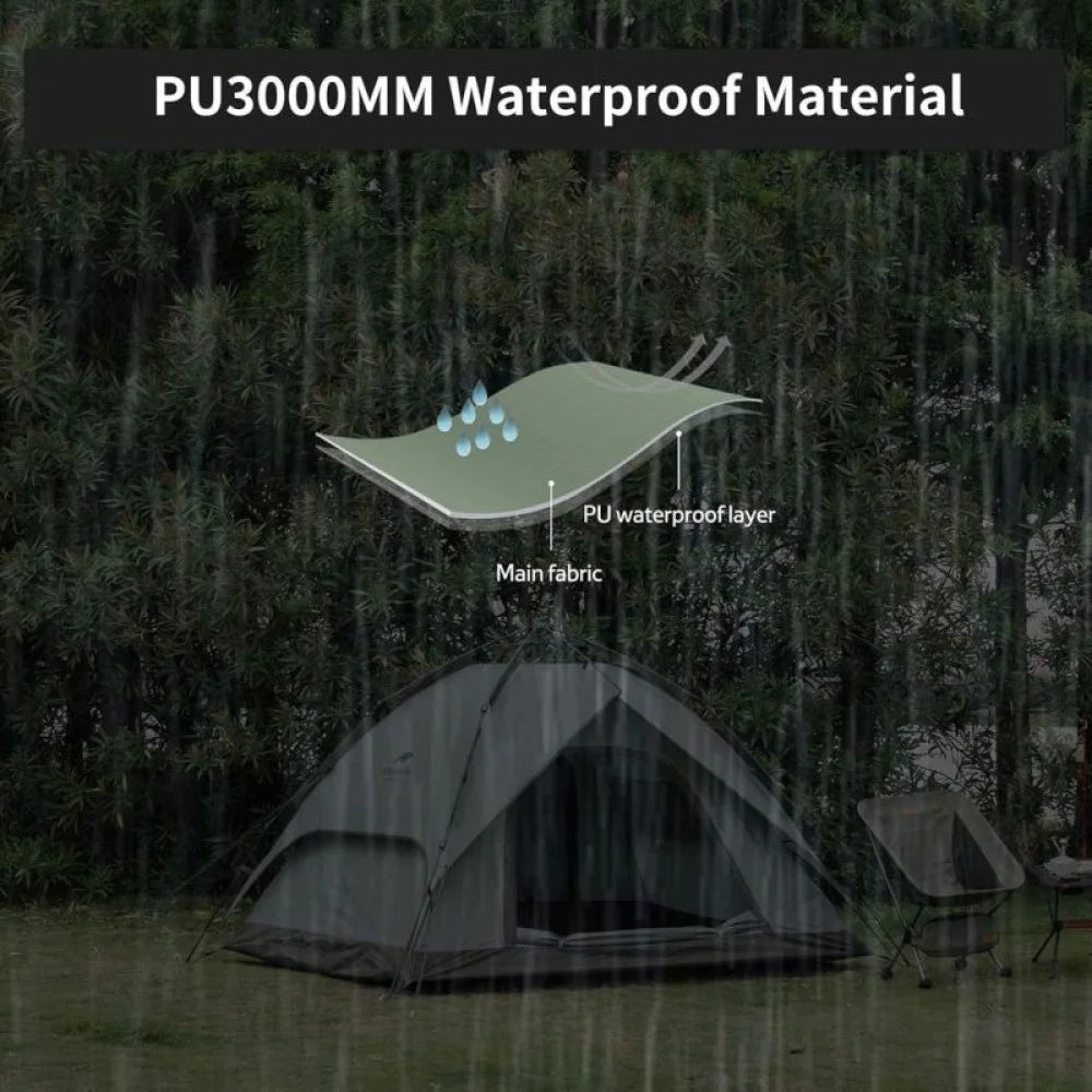 Naturehike Automatic Tent for 3-4 People - Forest Green (225*205*130)