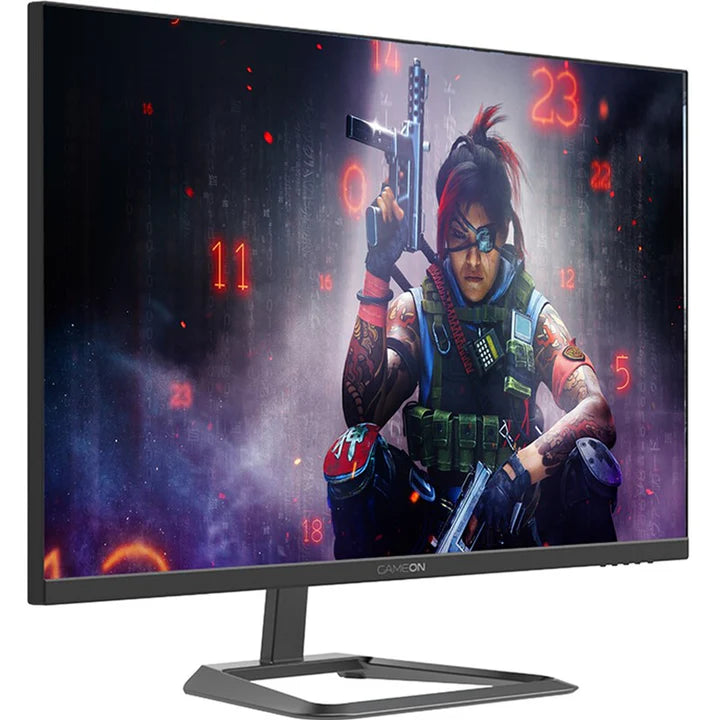 شاشة GAMEON 32 بوصة FHD، 240 هرتز، 1 مللي ثانية، VA مسطحة، متوافقة مع HDMI 2.1، شاشة ألعاب مع G-Sync وFree Sync - أسود