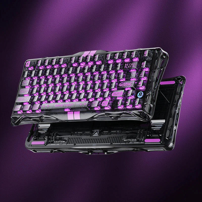 GravStar Mercury V75 Lite 75% Hall Effect Magnetic Switch Gaming Keyboard - Transparent Black