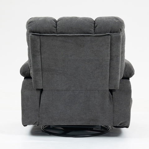 Black Bull Premium Sofa Swivel Rocker Recliner Fabric - Dark Grey
