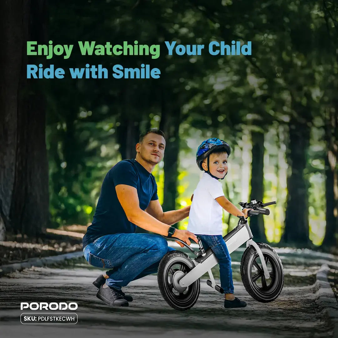 JoyCruiser Kids Electric Bike - White