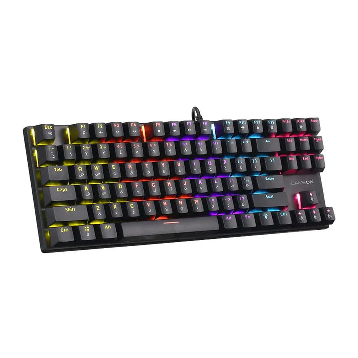 GAMEON KENORA Series 80% RGB Mechanical Wired Gaming Keyboard, Red Switch - English/Arabic (GOMK87-RS)