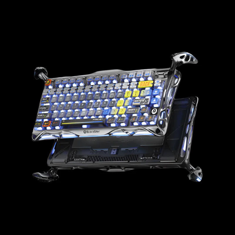 جرافاستار لوحة مفاتيح الألعاب الميكانيكية اللاسلكية ميركوري كي 1 برو 75% - فضي