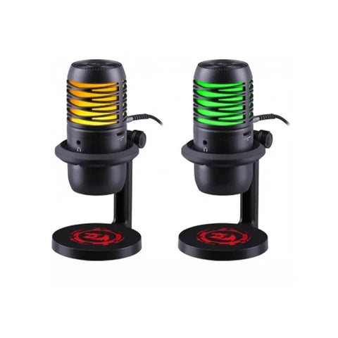 Redragon GM211 , Nebula Cardioid 6 Color Mode USB Wired Gaming Microphone - Black