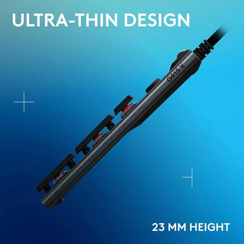 Logitech G915, X Wired Low Profile Mechanical Gaming Keyboard (Tactile Switch) - Black (US Layout)