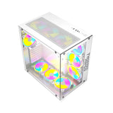 Twisted Minds Bullet-07 Mid Tower Gaming Case - White (7 ARGB Fans Included)